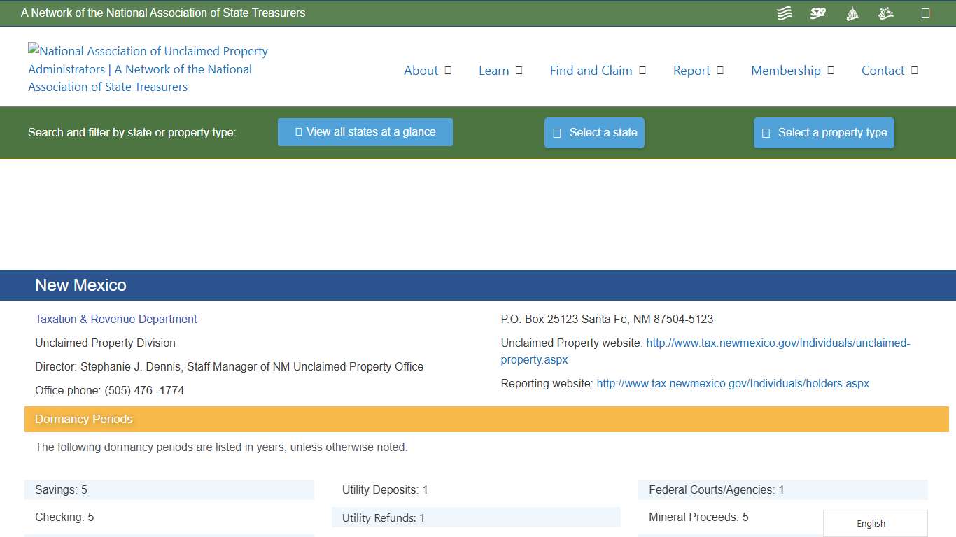 New Mexico – National Association of Unclaimed Property Administrators (NAUPA)
